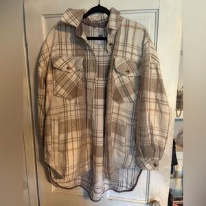 SO Checkered Jacket in Brown and Cream